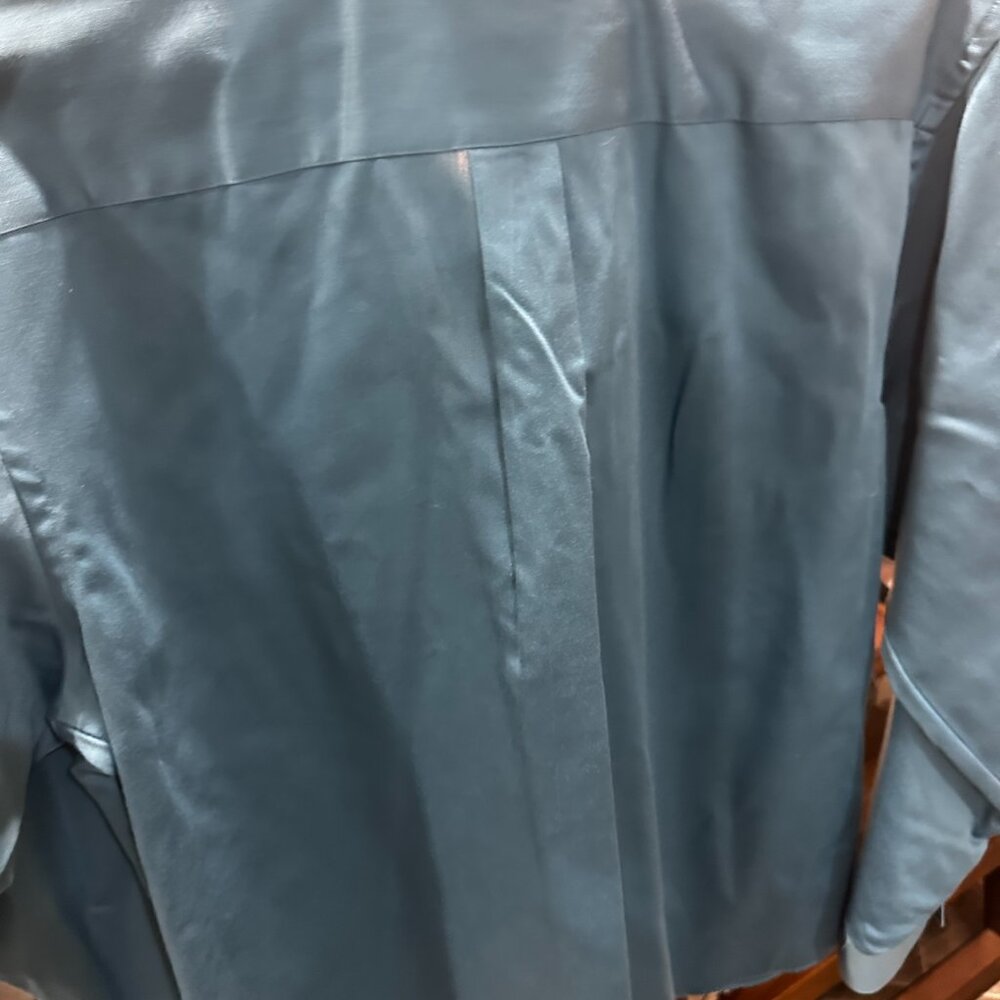 Geoffrey Beene Men’s XL Teal Aqua Dress Shirt 17 34/35 Long Sleeve Button Up - Picture 3 of 3